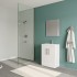 Foto ambientata Mobile bagno da terra 60 cm salvaspazio bianco 2 ante Poket