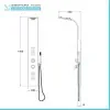 Scheda tecnica Colonna doccia idromassaggio in alluminio bianco opaco con 4 getti