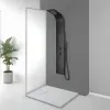Colonna doccia idromassaggio in alluminio nero opaco con 4 getti