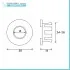 Scheda Tecnica Ghiera con foro bianca opaca troppo pieno lavabo e bidet da 24 o 28 mm