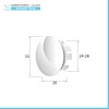 Scheda tecnica Tappo copri foro cromo per troppo pieno lavabi e bidet da 24 o 28 mm