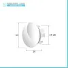 Scheda tecnica Tappo copri foro cromo per troppo pieno lavabi e bidet da 24 o 28 mm