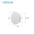 Scheda tecnica Tappo copriforo bianco opaco troppo pieno lavabi e bidet da 24 o 28 mm