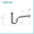 Scheda Tecnica Sifone di scarico per lavabo ad S universale in abs cromato