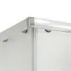 Box doccia semicircolare 80x80 cm Geo doppio scorrevole in cristallo opaco