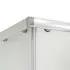 Box doccia semicircolare 80x80 cm Geo doppio scorrevole in cristallo opaco