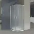 Box doccia semicircolare 90x90 cm doppio scorrevole in cristallo trasparente Geo