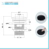 scheda tecnica Piletta di scarico clic clac nera opaca con e senza troppopieno