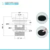 scheda tecnica Piletta di scarico clic clac nera opaca con e senza troppopieno