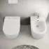 Wc filomuro Rimless in ceramica bianco lucido serie Tokyo 