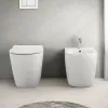 Wc filomuro Rimless in ceramica bianco lucido serie Tokyo 