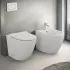Wc filomuro Rimless in ceramica bianco lucido serie Tokyo 