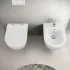 Wc sospeso Rimless serie Tokyo in ceramica bianco lucido
