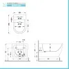 Coppia sanitari sospesi Rimless serie Tokyo con copriwc rallentato