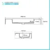 Lavabo sospeso in resina 100 cm bianco lucido  Lodi