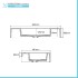Lavabo sospeso in resina 80 cm bianco lucido  Lodi