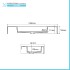 Mobile bagno 80 cm grigio perla lavabo sospeso 100 cm e specchio LED Iside
