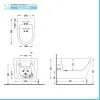 Set sanitari sospesi salvaspazio Rimless Serie Tokyo con copriwc rallentato