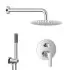 Set doccia a incasso cromato con soffione 25 cm e kit doccino Zoe