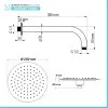 Set doccia a incasso cromato con soffione 25 cm e kit doccino Zoe