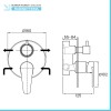Set doccia a incasso cromato con soffione 25 cm e kit doccino Zoe