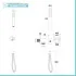 Set doccia a incasso cromato con soffione 25 cm e kit doccino Zoe
