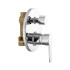 Set doccia a incasso cromato con soffione 25 cm e kit doccino Zoe