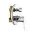 Set doccia a incasso cromato con soffione 25 cm e kit doccino Zoe
