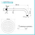 Set doccia a incasso cromato con soffione 20 cm e kit doccino Zoe