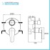 Set doccia a incasso cromato con soffione 20 cm e kit doccino Zoe