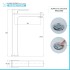 Scheda tecnica rubinetto lavabo alto in ottone cromo Kubo