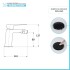 Scheda tecnica rubinetto bidet in ottone nero opaco Kubo
