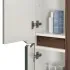 Colonna bagno sospesa 30x150 verde Maiori/Minori con ripiani interni