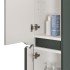 Pensile bagno sospeso 150 H verde con ripiani regolabili Maiori/Minori