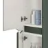 Pensile bagno sospeso 150 H verde con ripiani regolabili Maiori/Minori