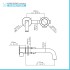 Scheda tecnica Set miscelatori lavabo a muro e bidet satinato senza leva Gemini