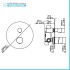 Informazioni tecniche Set doccia incasso cromato con soffione 25 e kit doccia completo Gemini