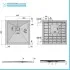 Piatto doccia filo pavimento Karen 90x90 in resina bianco pietra