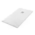 Piatto doccia filo pavimento Karen 100x100 in resina bianco pietra