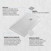 Piatto doccia 70x140 cm bianco effetto pietra in resina riducibile Karen