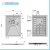 Piatto doccia 70x140 cm bianco effetto pietra in resina riducibile Karen