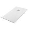 Piatto doccia 70x140 cm bianco effetto pietra in resina riducibile Karen