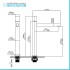 Scheda tecnica Set miscelatori lavabo alto e bidet cromo senza leva in acciaio inox Gemini