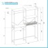 Scheda tecnica Scaffale sopra lavatrice bianco con ripiani e cestello in kit di montaggio
