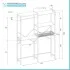 Scheda tecnica Scaffale sopra lavatrice bianco con ripiani e cestello in kit di montaggio