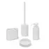 Set accessori bagno 4 pezzi in poliresina bianca Marica