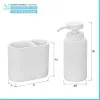 Scheda tecnica Set accessori bagno 4 pezzi in poliresina bianca Marica