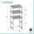 Scheda tecnica Scaffale sopra lavatrice bianco con 3 ripiani in kit di montaggio