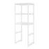Scaffaletto sopra elettrodomestici bianco con 3 ripiani in kit di montaggio