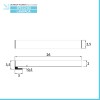Scheda tecnica Lampada LED 26 cm cromo per specchio a filo luce naturale 4000K